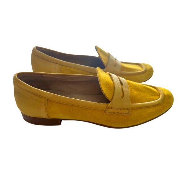GEOX Leather Loafers Shoes Women, Yellow, Size EU 37 - Picture 4 of 9